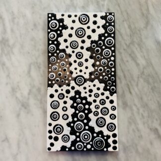 Blob Art; Trypophobia Black & White on Wood Canvas