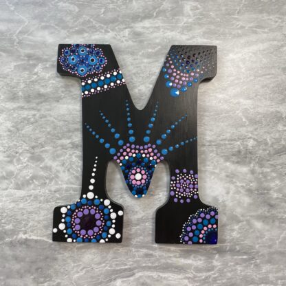 Alphabet Letter M - Mandala Dots