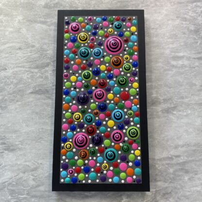 Blob Art; Spiral Festival Mega Dots on Wood Canvas