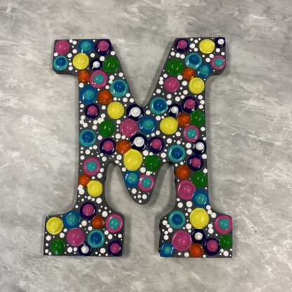 Alphabet Letter M - Wonky Mega Dots