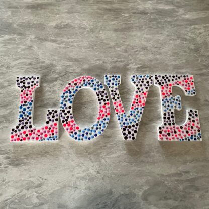 Alphabet Letters/Word "Love" Dot Art Painting