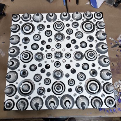 Shades of Grey Blob Painting - Image 3